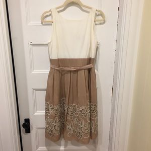 Ivory and Tan floral dress